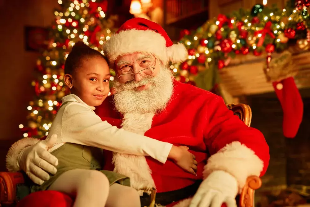 santa with kid